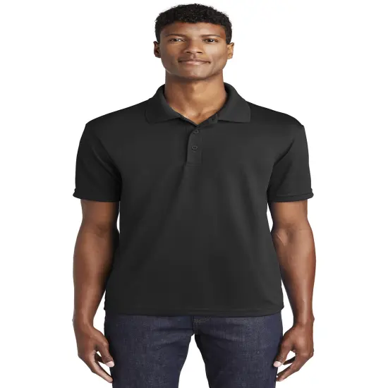 Collared Short Sleeve Polo T-shirt For Men | RADYAN&reg; Black {1}