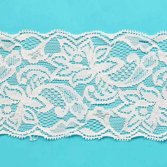 10 Yds of Amelia 3 1/4"Stretch Chantilly Lace Trim | 10 yard cut {2}