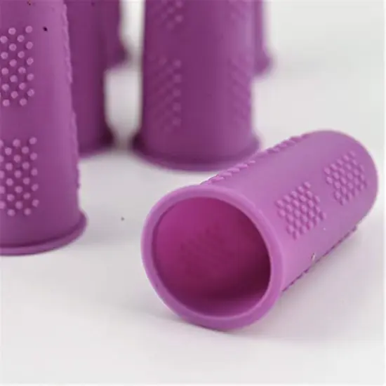 12 Piece Finger Protectors [Flex Series ] Silicone Non-Stick Finger Covers | Purple | Small (6) / Medium (6) for Hot Glue | Sewing | Adhesives | Scrapbooking {3}