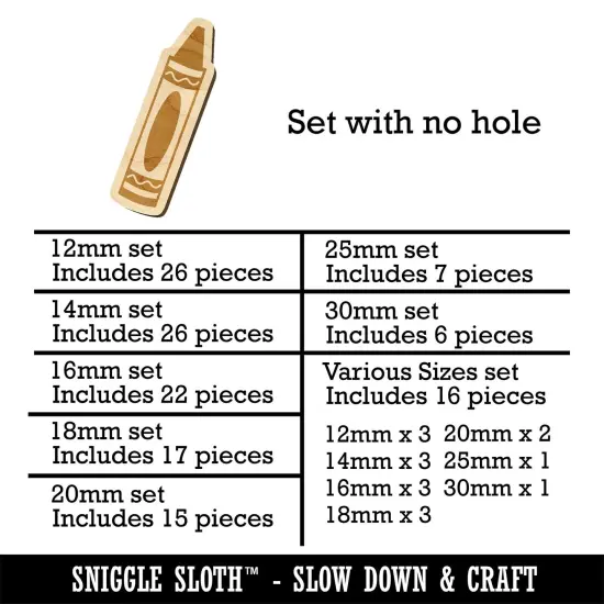 Coloring Crayon Mini Wood Shape Charms Jewelry DIY Craft {1}