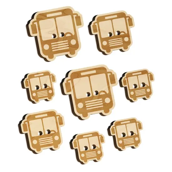 City Bus Stop Public Transportation icon Wood Buttons for Sewing Knitting Crochet DIY Craft {7}
