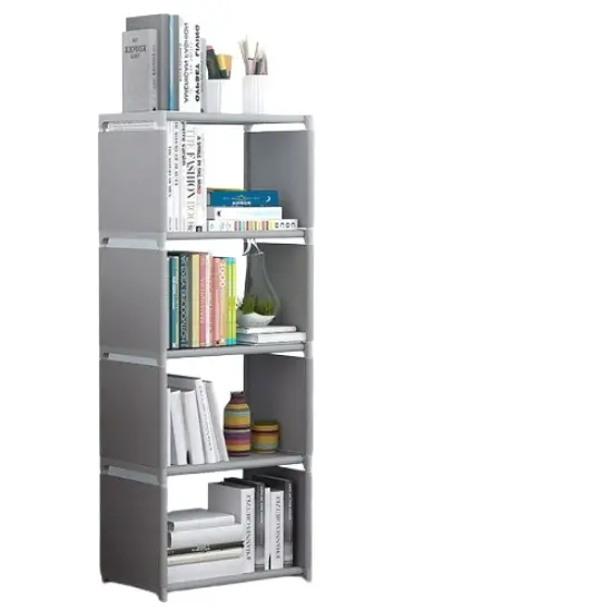Kitcheniva Bookshelf Cube Storage Organizer DIY Bookcase Gray {1}
