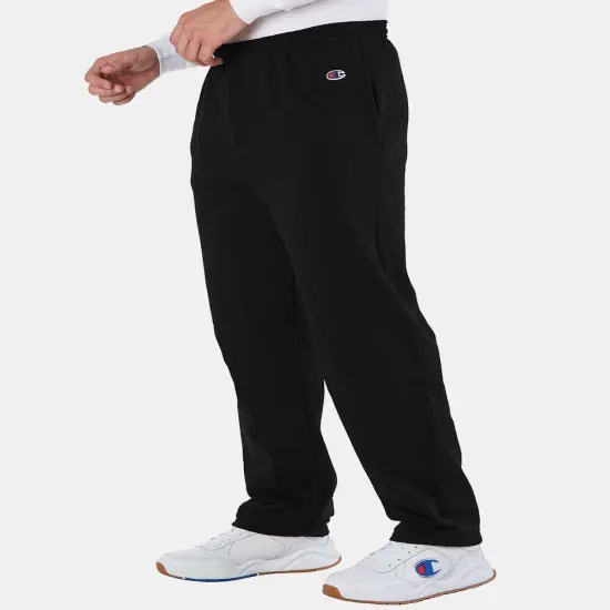 Champion&reg; Powerblend Open-Bottom Sweatpants with Pockets Light steel {5}