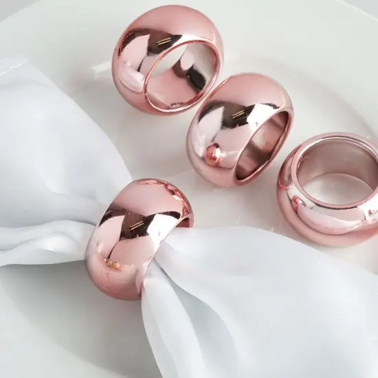 24-Pieces Acrylic Napkin Rings Set Blush {4}