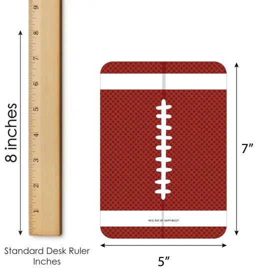 Big Dot of Happiness The Big Game - Commercial Bingo Cards and Markers - Football Party Shaped Bingo Game - Set of 18 {6}