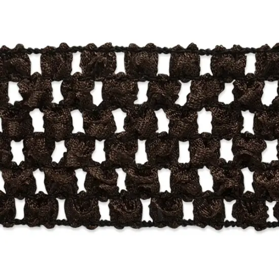 20 yards of 1 3/4" Crochet Stretch Trim | 20 yard cut Chocolate {1}
