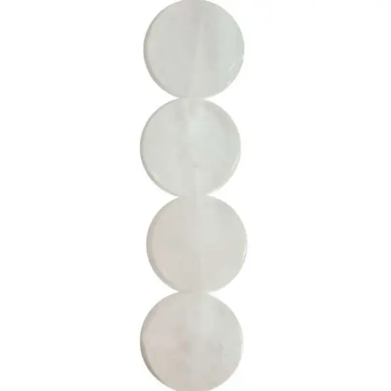 6 Packs of RockCrystal Disk Beads - 15mm - 7 pcs. {1}