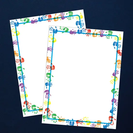 Great Papers! Handprints Stationery Letterhead, Invitations and Announcements, Printer Friendly, 8.5"x11", 80 Pack {3}
