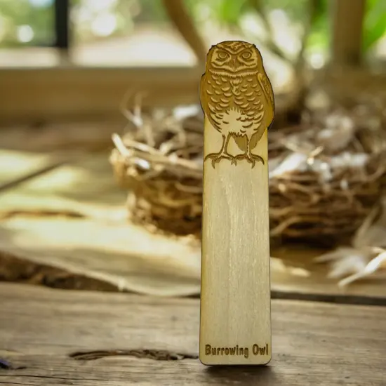 Bookmark - Burrowing Owl - Birch wood {2}