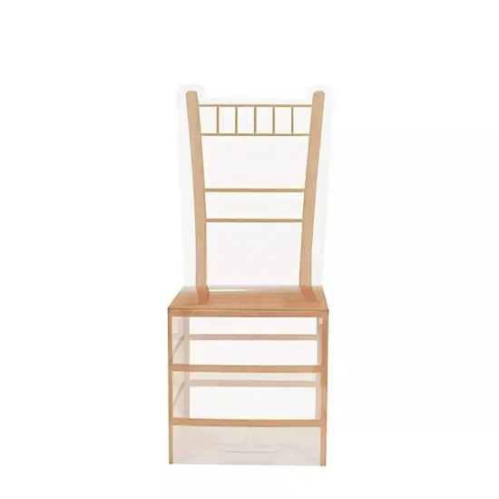 25 CLEAR GOLD Plastic FAVOR BOXES Chair Shaped Gift Holders {1}