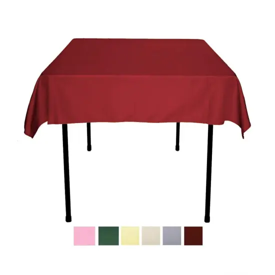 Polyester Square Tablecloth for Wedding Banquets White {2}