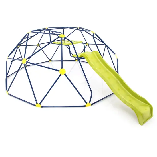 13.3 Ft Climbing Dome Geometric Dome Climber With Extended Wavy Slide {3}