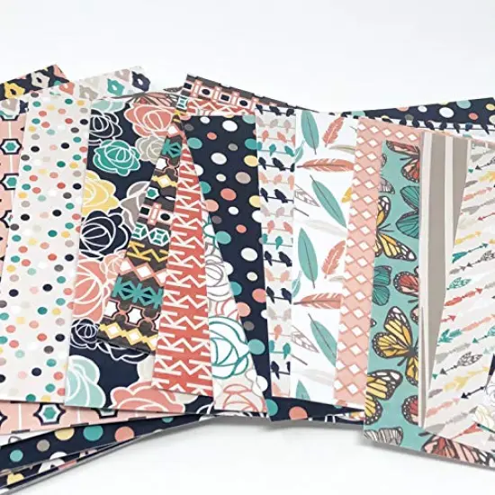 64 Sheets Pattern Paper Pack - Free Spirit - Card Making Scrapbook Specialty Paper Single-Sided 6"x6" Collection Includes - by Miss Kate Cuttables {2}