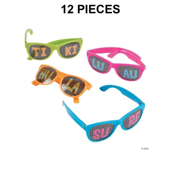 Luau Themed Pinhole Glasses - 12 Pc. {1}