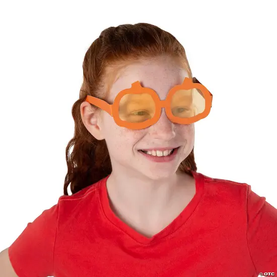 12 Pieces Kids Pumpkin-Shaped Glasses {3}