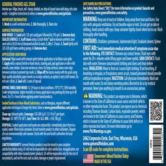 Oil Base Gel Stain, 1/2 Pint, Gray {2}