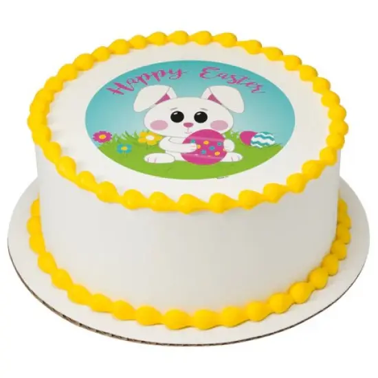 Happy Easter Bunny Edible Cake Image PhotoCake {2}