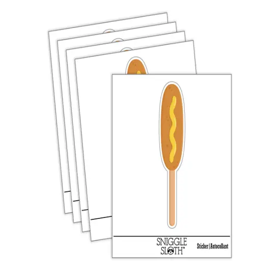 Corn Dog Waterproof Vinyl Phone Tablet Laptop Water Bottle Sticker Set - 5 Pack {2}