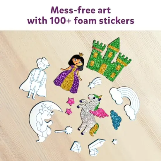 Foil Fun Unicorns & Princesses, No Mess Art for Kids, Craft Kits & Supplies, DIY Creative Activity, Gifts for Girls & Boys Ages 4, 5, 6, 7, 8, 9, Travel Toys {1}