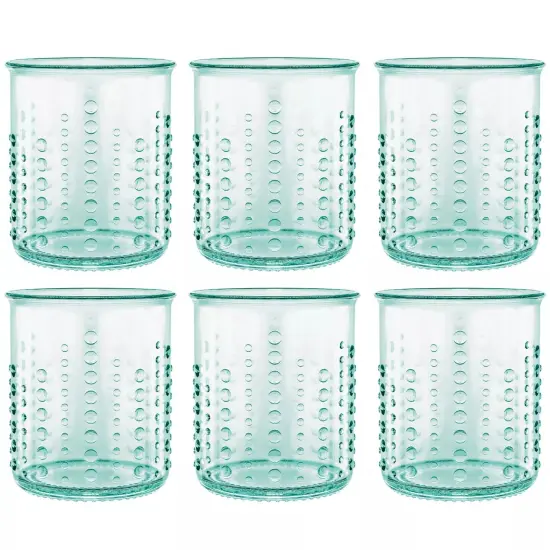 "Amici Home Italian Recycled Green Urchin DOF Glass, 12 oz, Set of 6 " {1}
