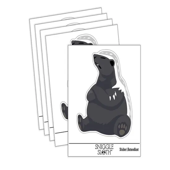 Honey Badger Moody Waterproof Vinyl Phone Tablet Laptop Water Bottle Sticker Set - 5 Pack {2}