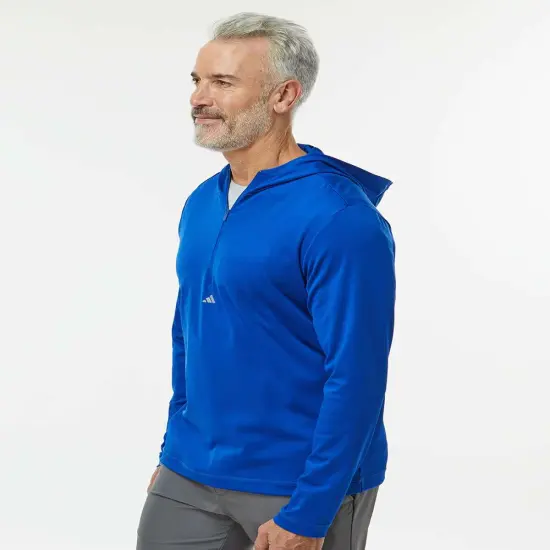 Adidas&reg; Lightweight Performance Quarter-Zip Hooded Pullover Collegiate royal {6}