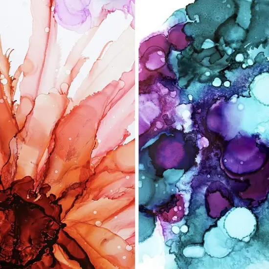 Pixiss Alcohol Ink Set - Alcohol Ink for Epoxy Resin 25 Large 0.5 Ounce Bottles {6}