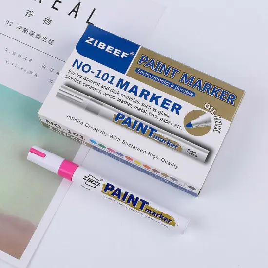 Permanent Paint Marker Pen for Car Pink {1}