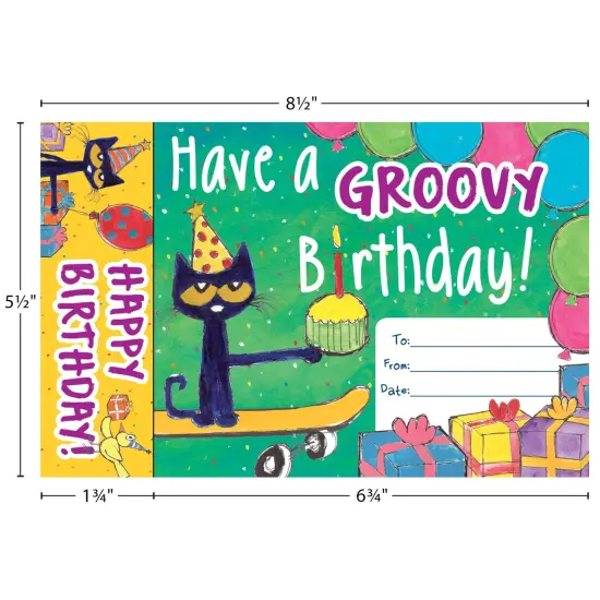Pete the Cat Groovy Birthday Bookmark Awards, 30 Per Pack, 3 Packs {4}