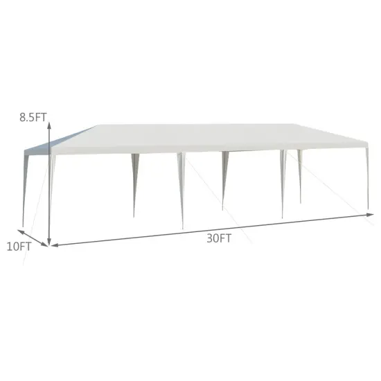 10' x 30' Waterproof Gazebo Canopy Tent with Connection Stakes and Wind Ropes {4}