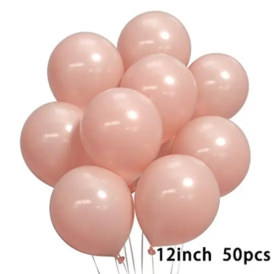 50 Pieces Dusty Pink Balloons 12 InchRose Pink Balloon for Sweet 16 Birthday Engagement Wedding Bridal Baby Shower Graduation Birthday Party Decorations {1}