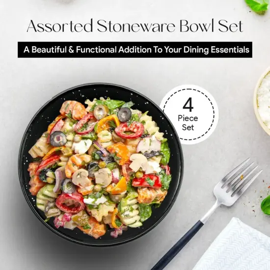 American Atelier Cereal Bowls Set of 4, 19-Ounce Microwave, and Dishwasher Safe {5}