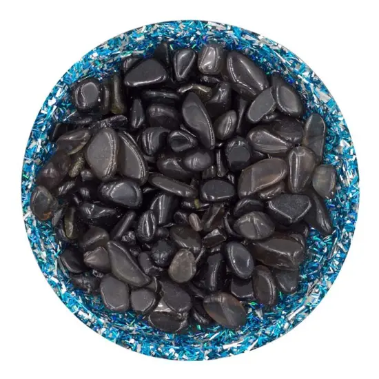 Dark Smoky Quartz Tiny Crystal Chips &ndash; Size L1 {1}