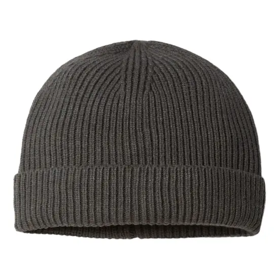 Atlantis Headwear&reg; Sustainable Fine Rib Cuffed Beanie Navy {5}