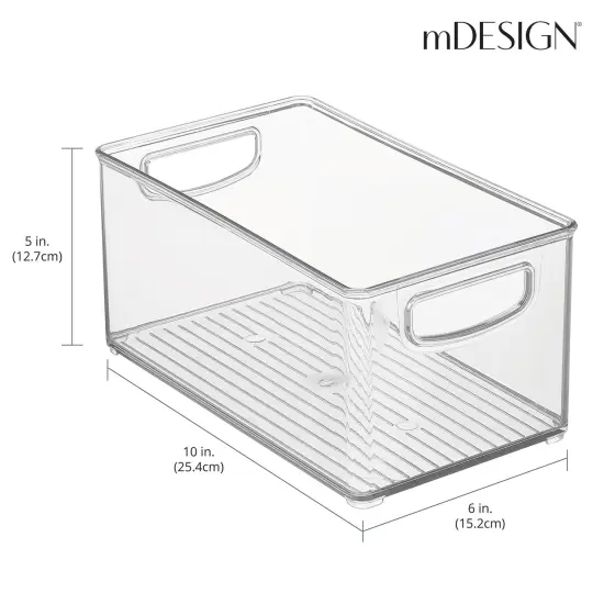 mDesign Plastic Bath Vanity Storage Organizer Bin with Handles {3}