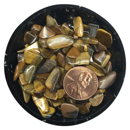 Gold Tiger Eye Mini Crystal Chips &ndash; Size 2 {2}