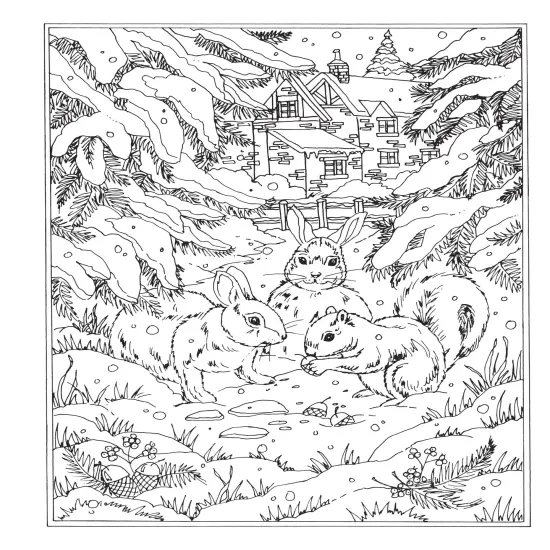 Creative Haven: Winter Wonderland Coloring Book-Softcover {6}