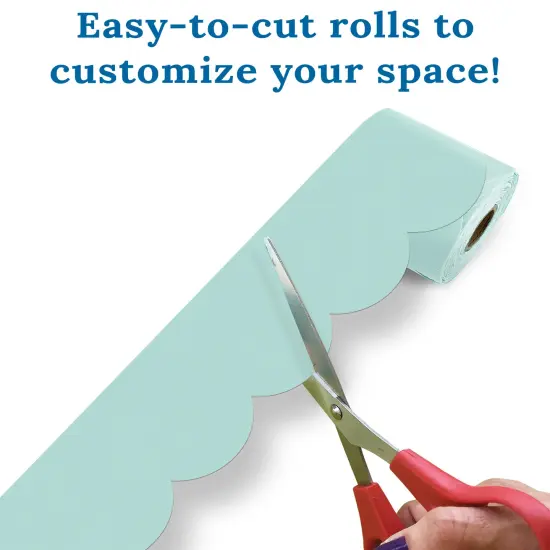 Carson Dellosa 325Ft Rolled Modern Boho Bulletin Board Border Set, 5 Pack Scalloped Border Trim, Brown, Yellow, Blue, Green and Pink Bulletin Board Borders for White Board, Cork Board, Classroom D&eacute;cor {3}