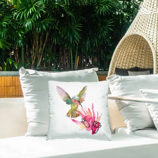 Stupell Industries Hummingbird & Cactus Outdoor Printed Pillow {2}