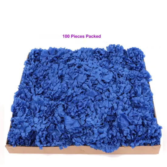 100-Pack: Royal Blue Carnation Picks, 5" Stems, 3.5" Wide, Floral Home by Artificial Flowers {3}