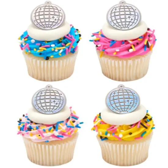 Disco Ball Cupcake Rings, 12ct {4}