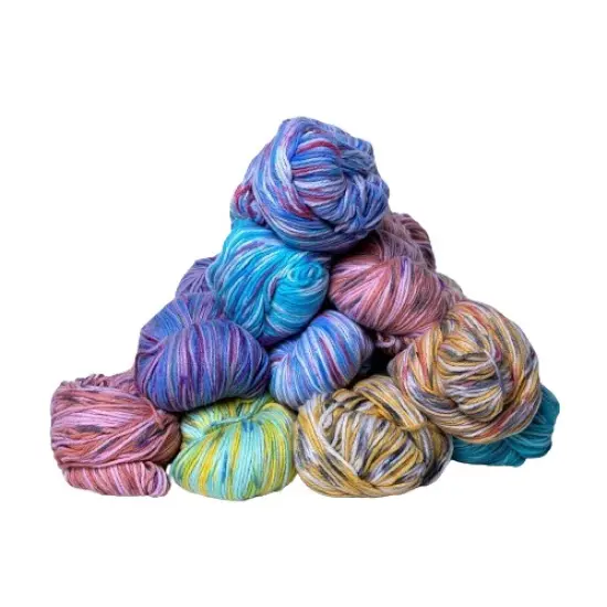 Hand-Dyed Cashmere Yarn Blend for Crochet and Knitting Yellow green mix {2}