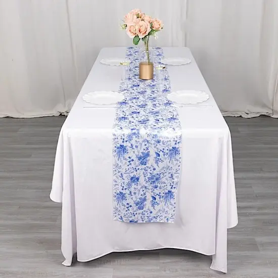Floral Satin Table Runner {3}
