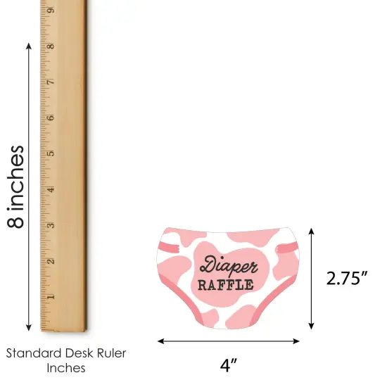 Big Dot of Happiness Girl Farm Animals - Diaper Shaped Raffle Ticket Inserts - Pink Barnyard Baby Shower Activities - Diaper Raffle Game - Set of 24 {4}