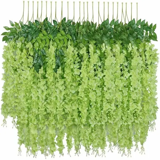 Artificial Wisteria Vine Garland for Garden Wedding Decor {1}