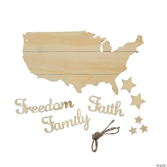 DIY Unfinished Wood Faith Family Freedom Door Sign - Makes 1 {1}