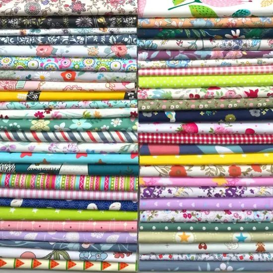 50 Piece Cotton Quilting Fabric Misscrafts 8" x 8" (20cm x 20cm) Craft Supplies Top Fat Quarter Bundles Floral Precut Fabric Square for DIY Craft Patchwork {2}