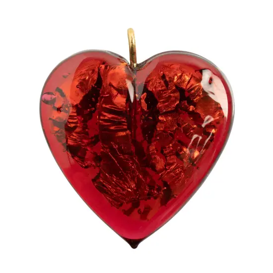 John Bead Czech Glass Heart Lamp Pendants with Loop {3}