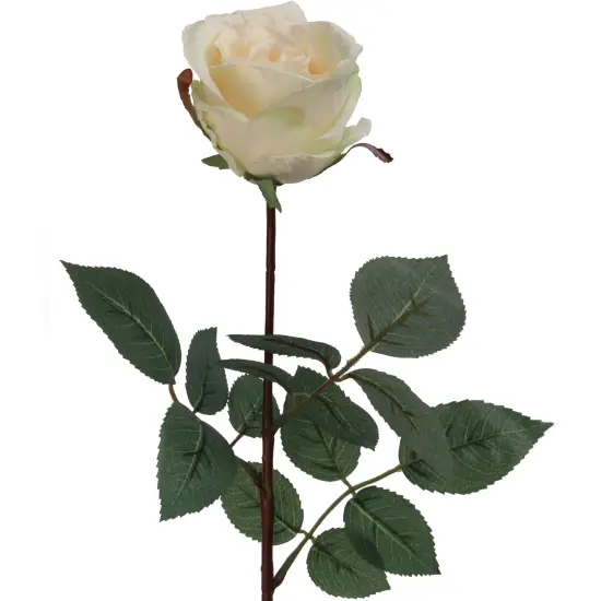 24-Pack: Champagne Rose Bud Stem with Silk Foliage, Floral Home by Artificial Flowers {1}