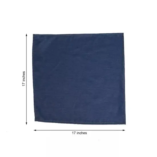 17" Wide Faux Denim Polyester Napkins {5}